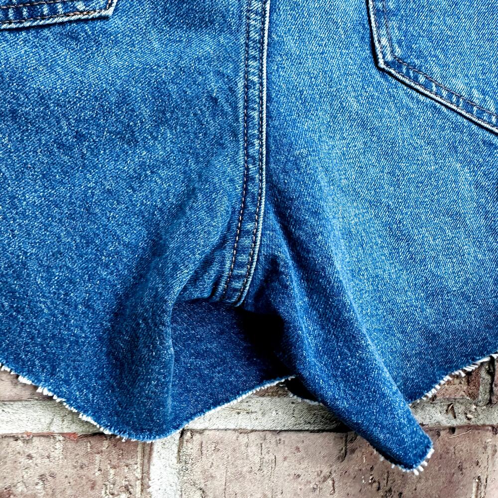 Madewell Women's Blue Denim Relaxed Mid Rise Cut Off Jeans Shorts Size 22W NWT - Picture 5 of 5